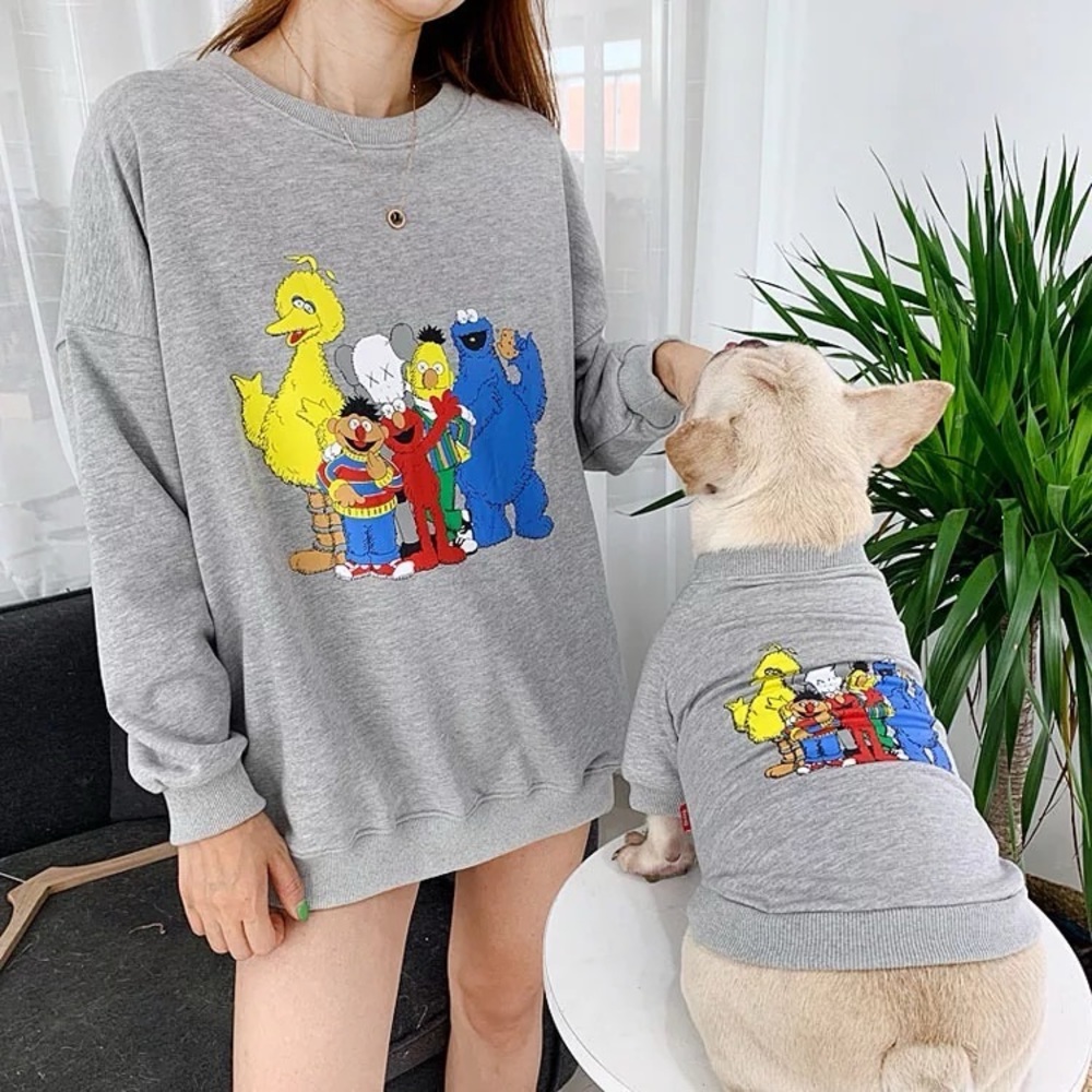 Kaws x Sesame Street Graphic Sweatshirt Set for Pets and Owners